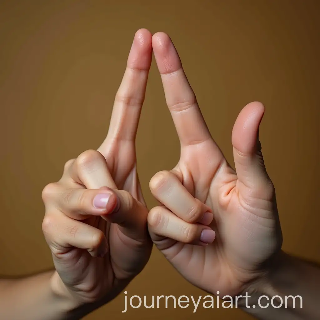 Two-Fingers-Making-a-Sign-of-Peace-and-Unity