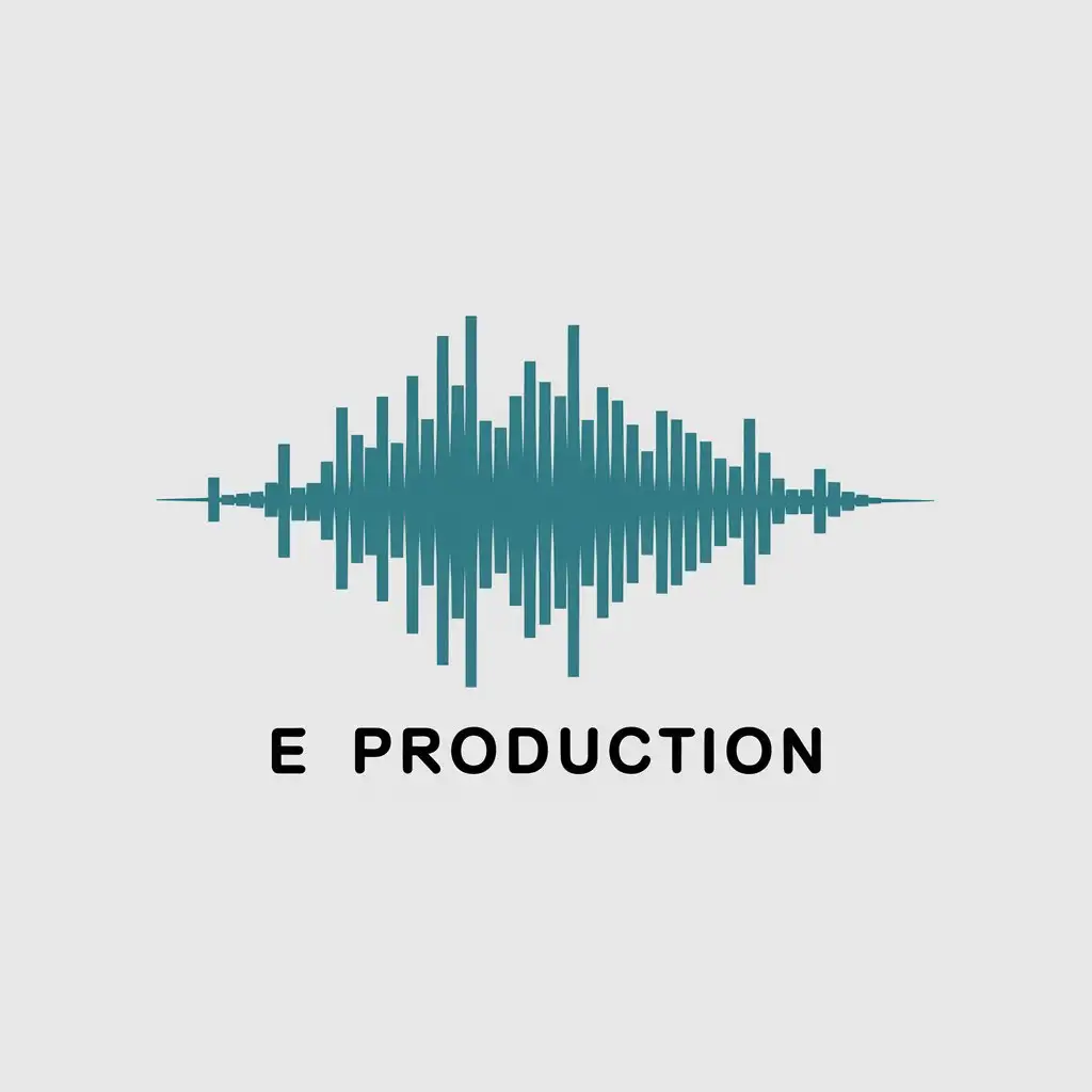 a vector logo design,with the text "E production", main symbol:Sound,Moderate,be used in Music industry,clear background