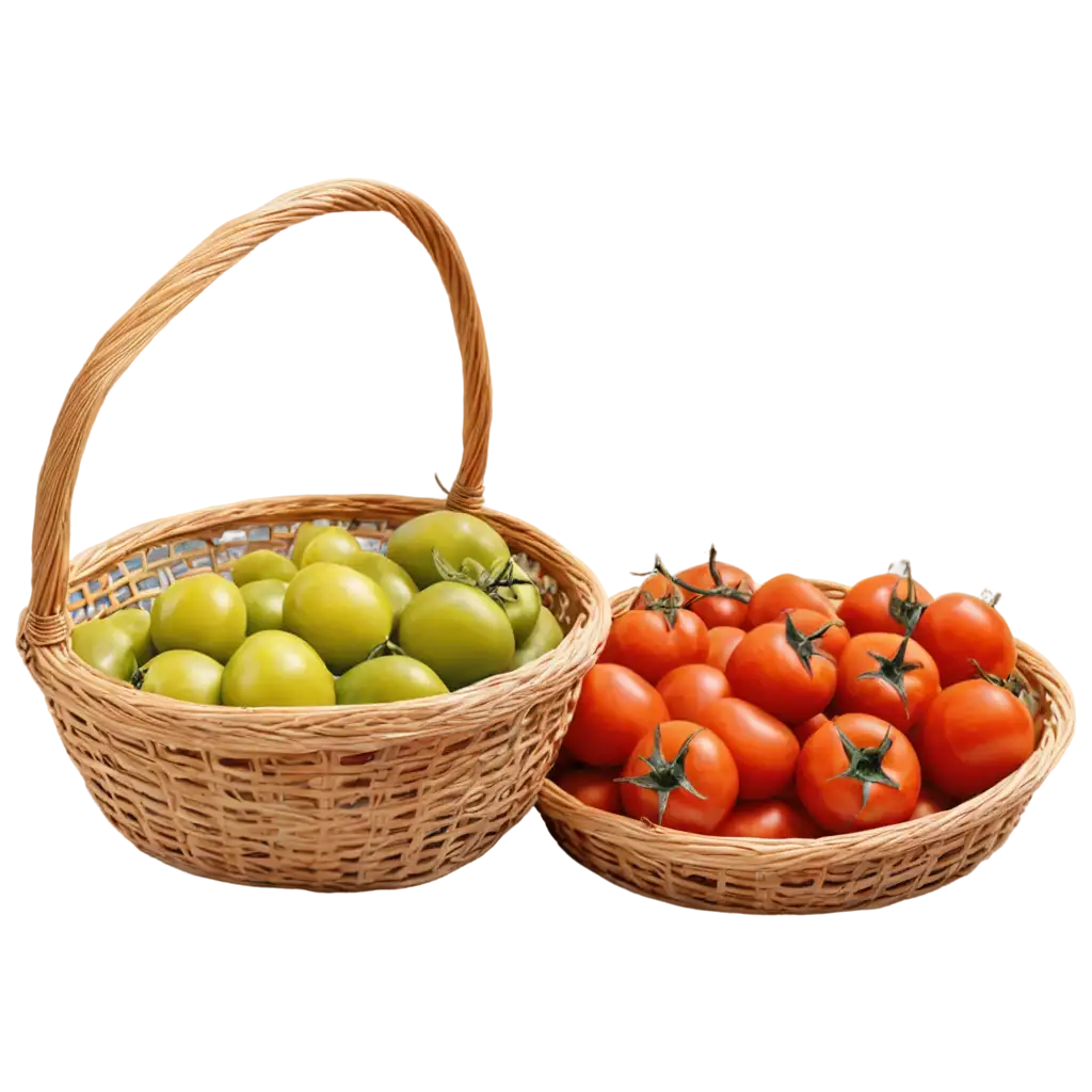 HighQuality-PNG-Image-of-a-Basket-of-Tomatoes-Photorealistic-Isolated-Transparency-Background