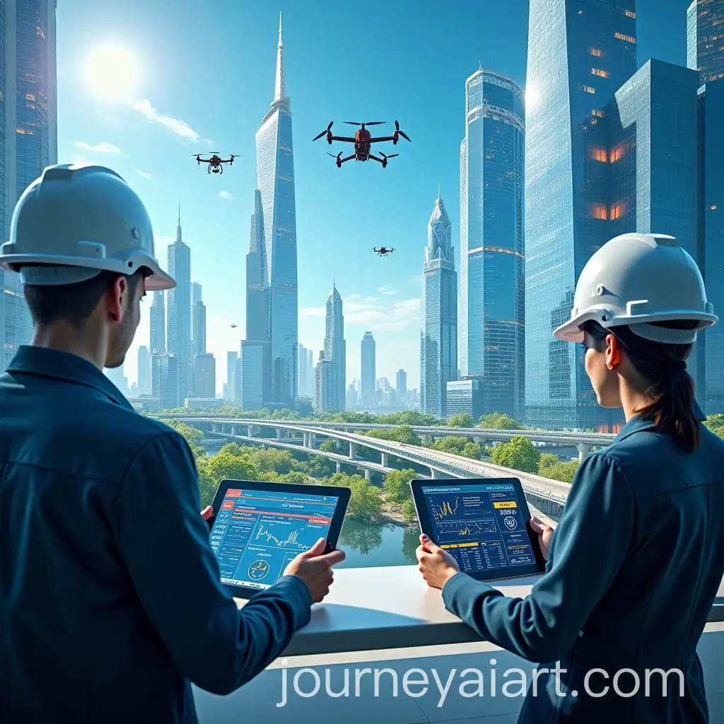 Futuristic-Urban-Infrastructure-Monitoring-with-Engineers-and-Drones
