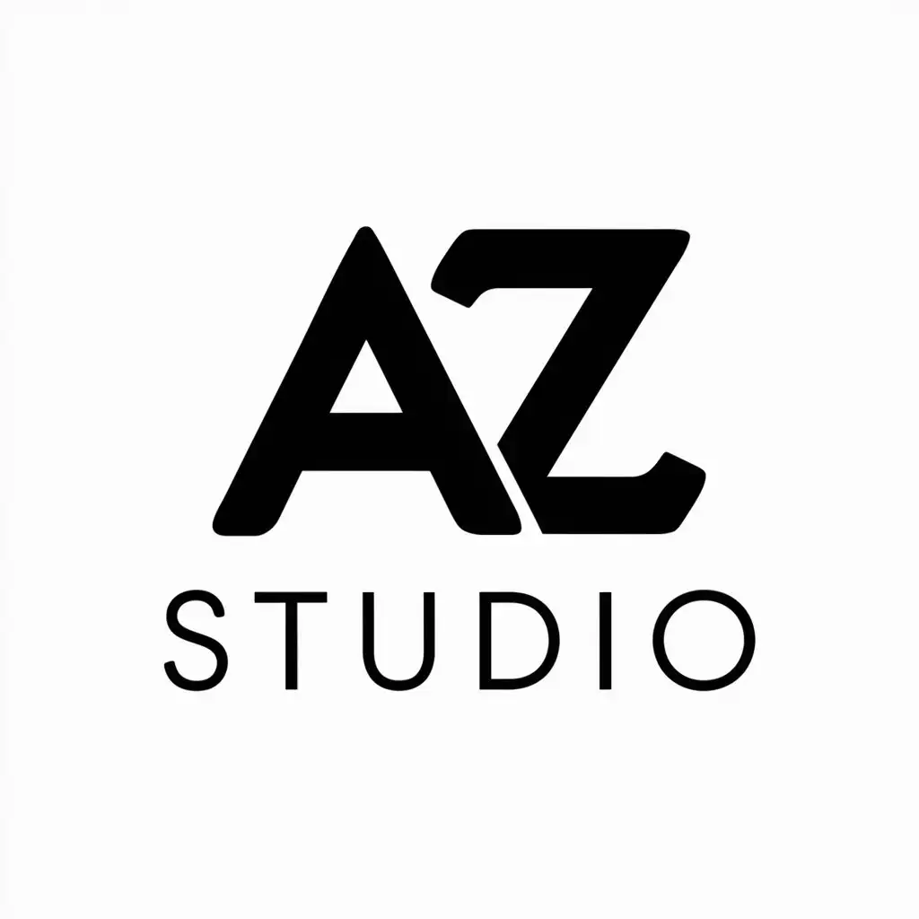 a vector logo design,with the text "AZ Studio", main symbol:Les lettres A and Z,complex,be used in Education industry,clear background