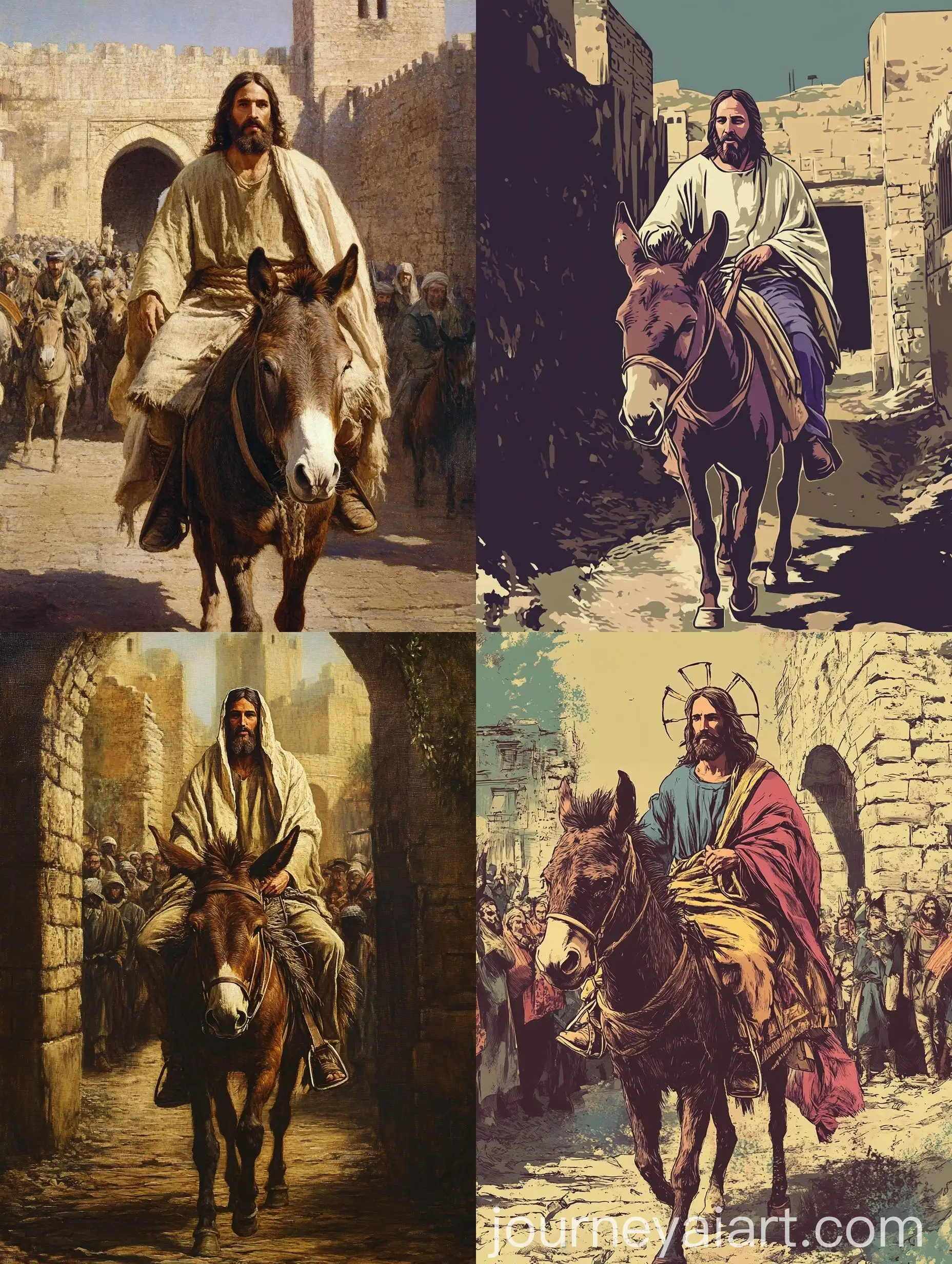 Jesus-Riding-Democratic-Party-Donkey-Through-Eastern-Gate-of-Jerusalem