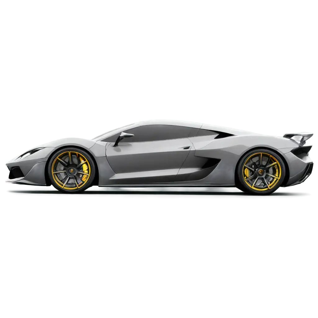 A detailed technical blueprint of a futuristic supercar, presented in a clean, minimalist wireframe style. The design should include front, side, and top elevations with precise measurements and annotations, similar to automotive engineering schematics. The blueprint should be rendered on a light grey background with fine black lines, showcasing aerodynamic curves, aggressive front fascia, sleek body contours, and sport-inspired wheel designs. All dimensions should be clearly marked, and the overall style should reflect modern automotive design standards.