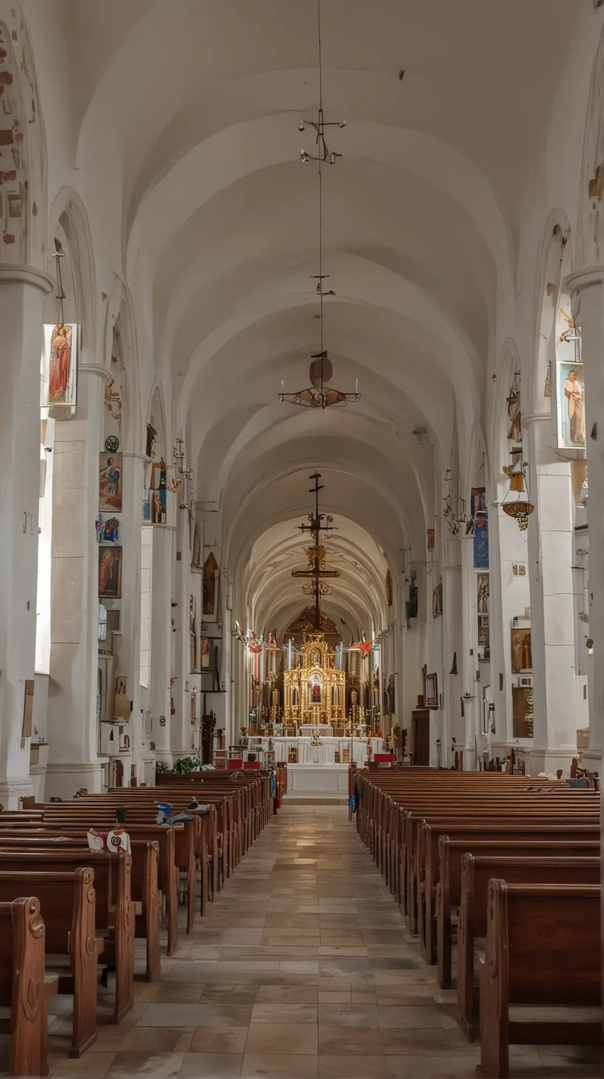 Stunning Interior of a Historic Church with Majestic Architecture