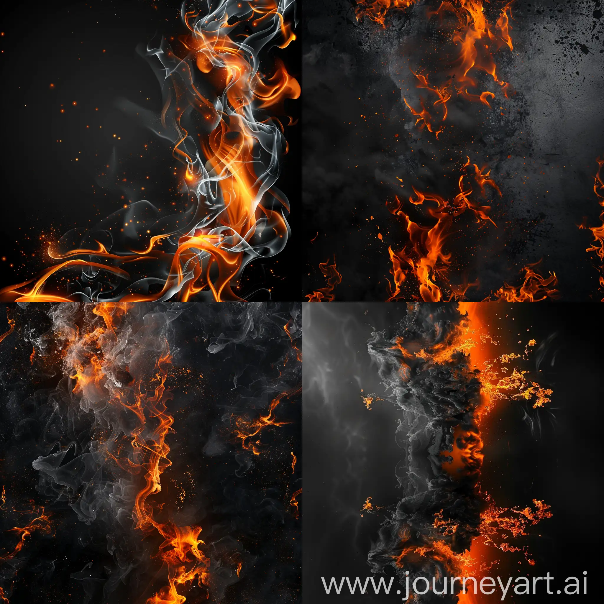 Vibrant-Black-Background-with-Orange-Fire