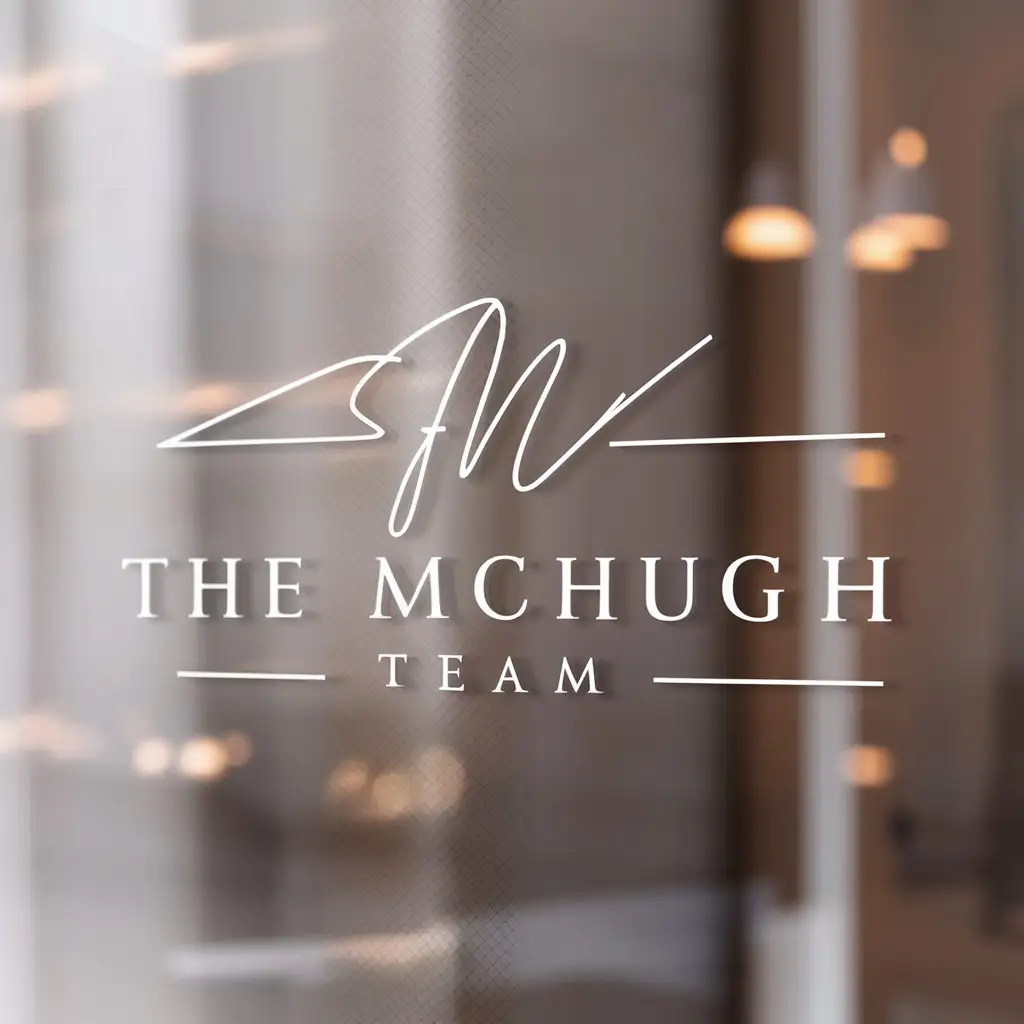 LOGO Design for THE McHUGH TEAM Minimal Signature Classic Modern Style for Real Estate Industry