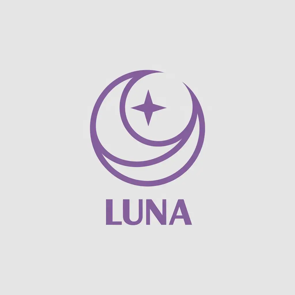 a vector logo design,with the text "luna", main symbol:hello what is this,Moderate,be used in Beauty Spa industry,clear background