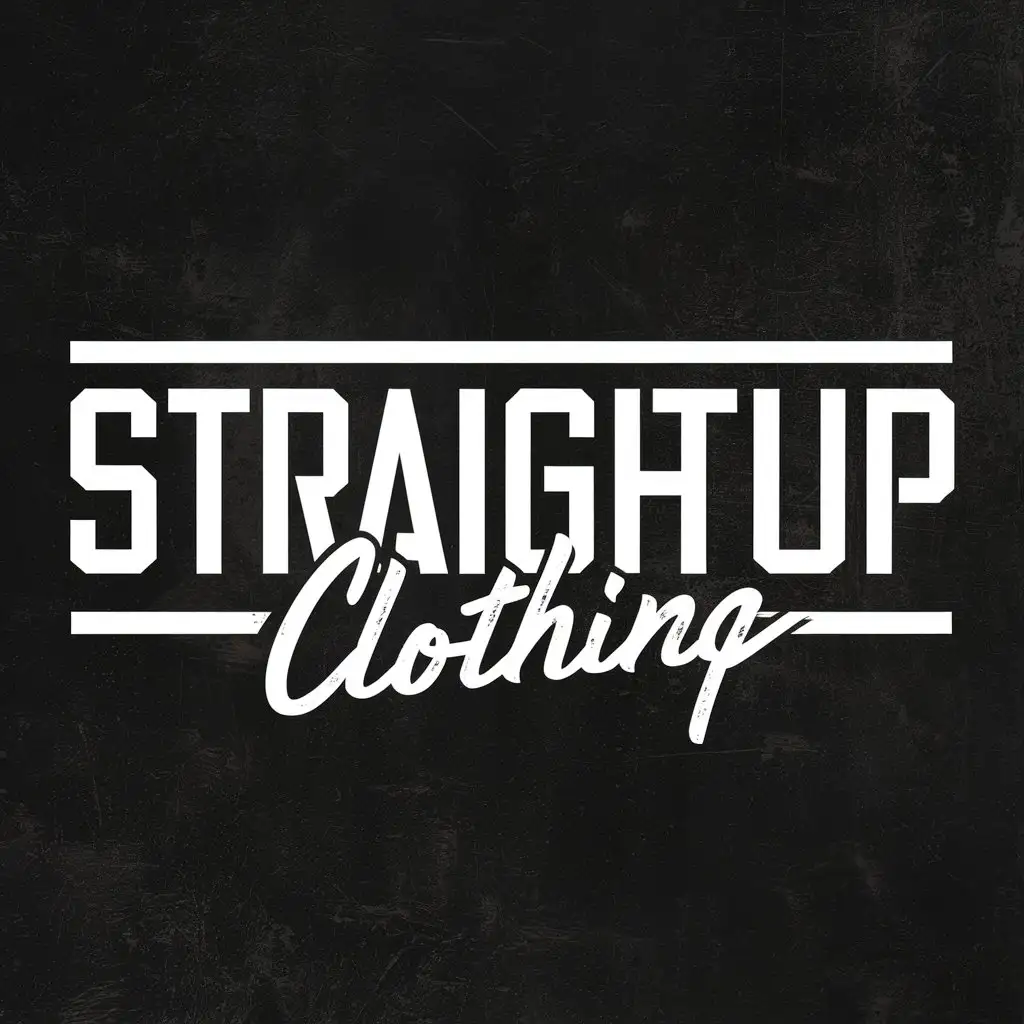 LOGO Design For StraightUp Clothing Bold Urban Streetwear Aesthetic