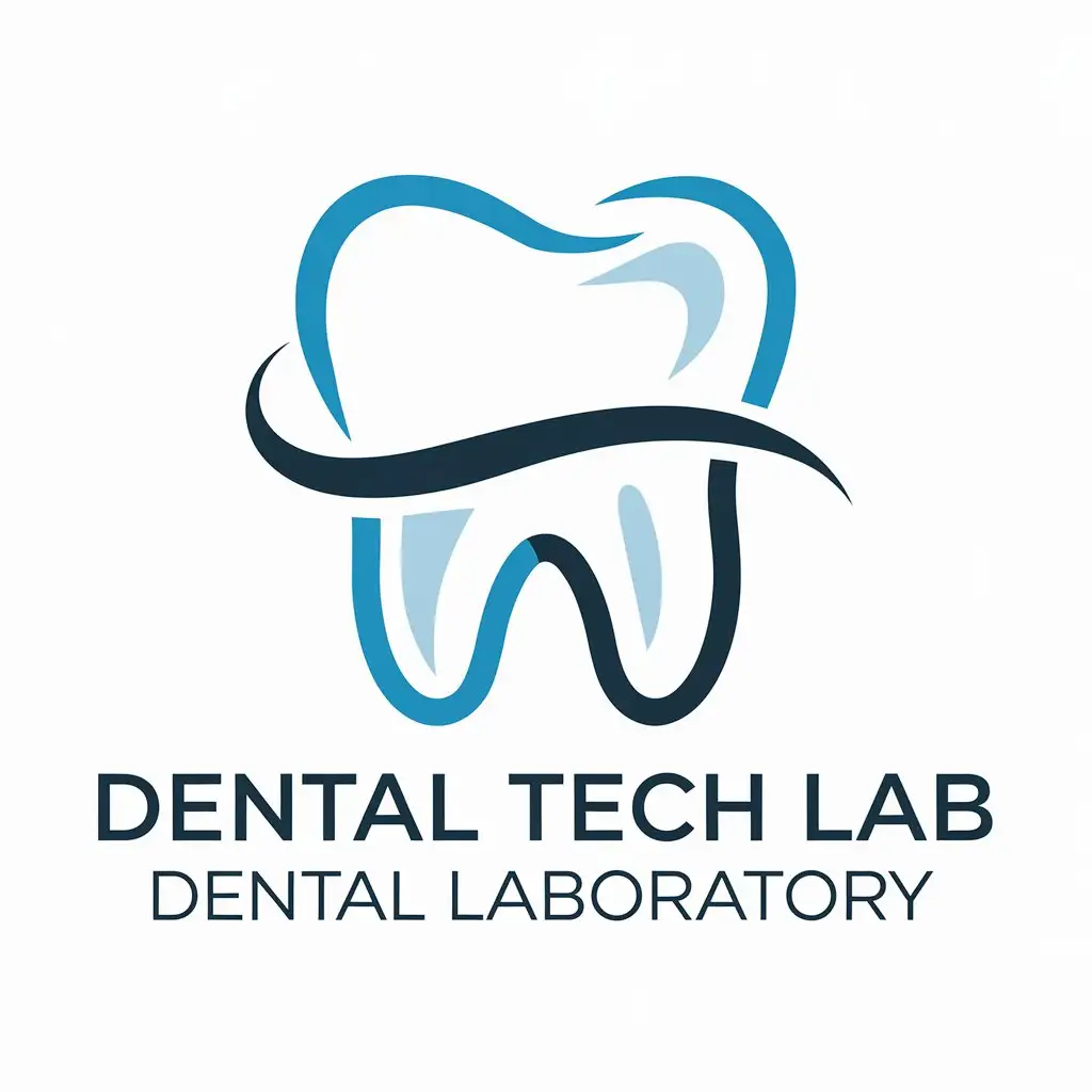 a vector logo design,with the text "Dental tech lab dental laboratory", main symbol:Tooth,Moderate,be used in Medical Dental industry,clear background