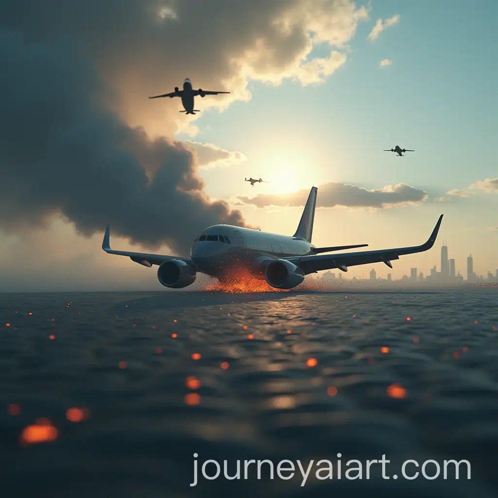 Dramatic-Flight-Crash-Scene-with-Wreckage-and-Smoke