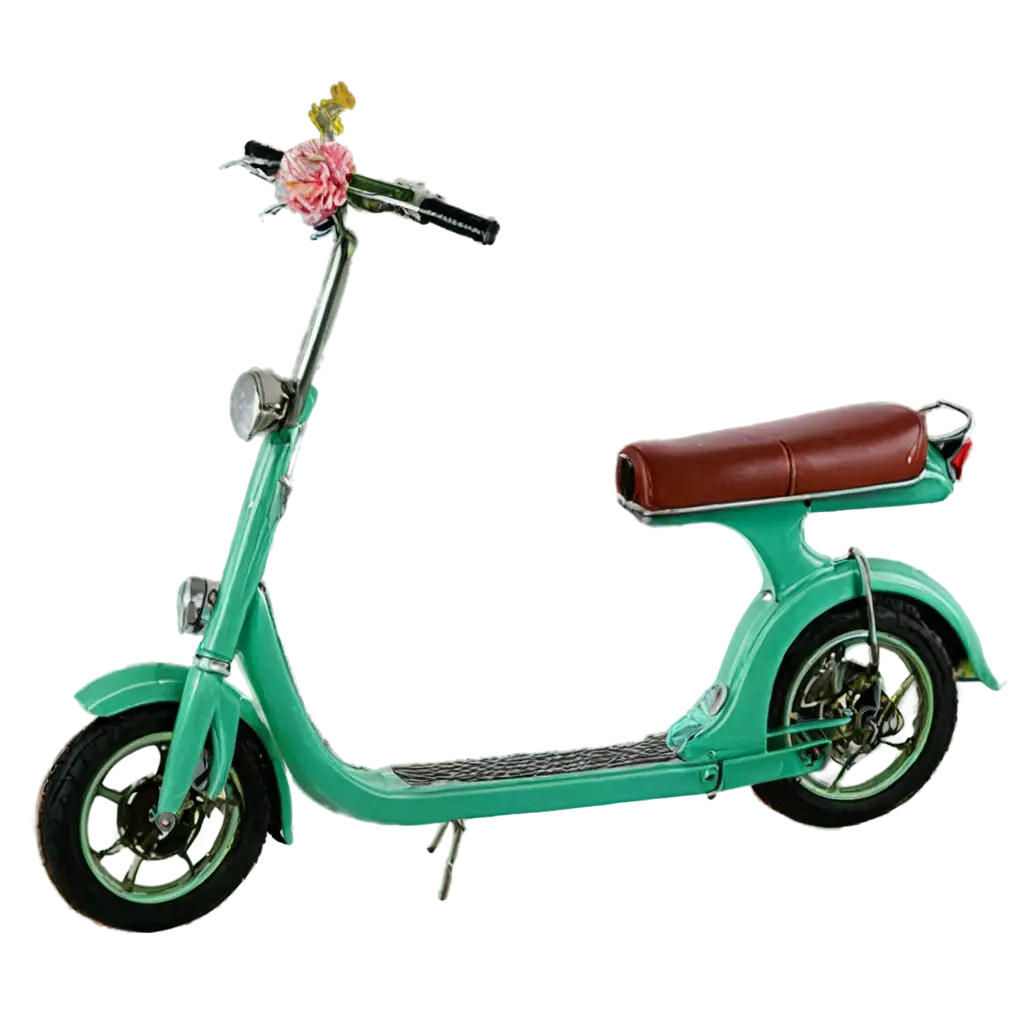 Colorful-Vintage-Scooters-with-Floral-Designs-PNG-Image-for-HighQuality-Transparent-Background