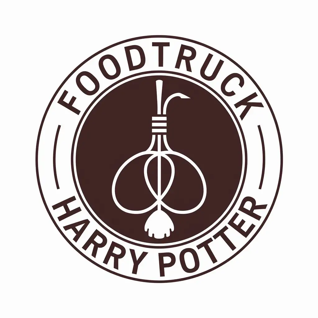 LOGO Design for FoodTruck Harry Potter Magic Broom Symbol for the Entertainment Industry