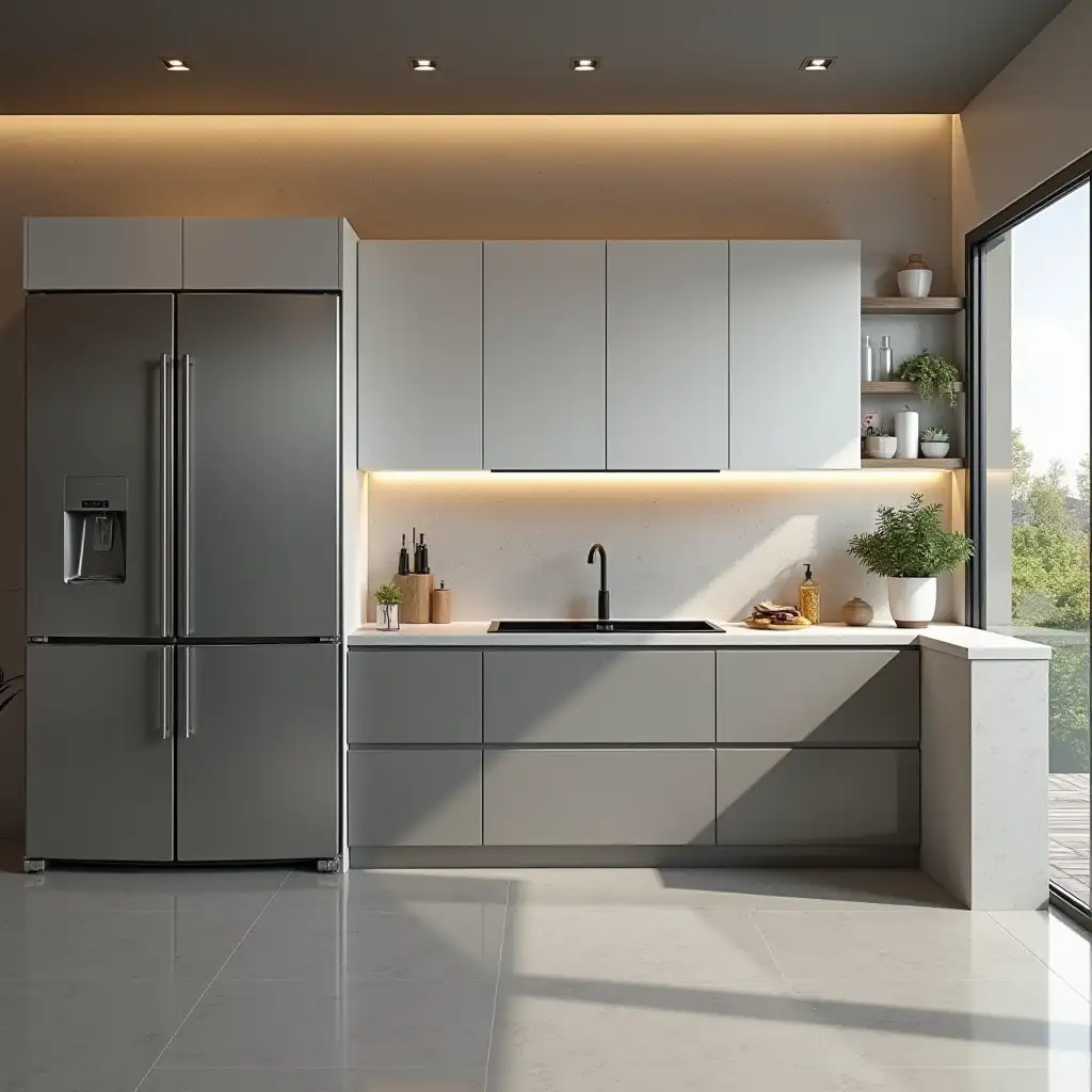 modern kitchen refrigerator