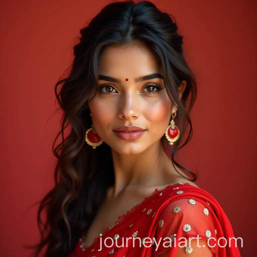 Radiant-Indian-Woman-with-Loose-Hair-and-Red-Bindi-Portrait