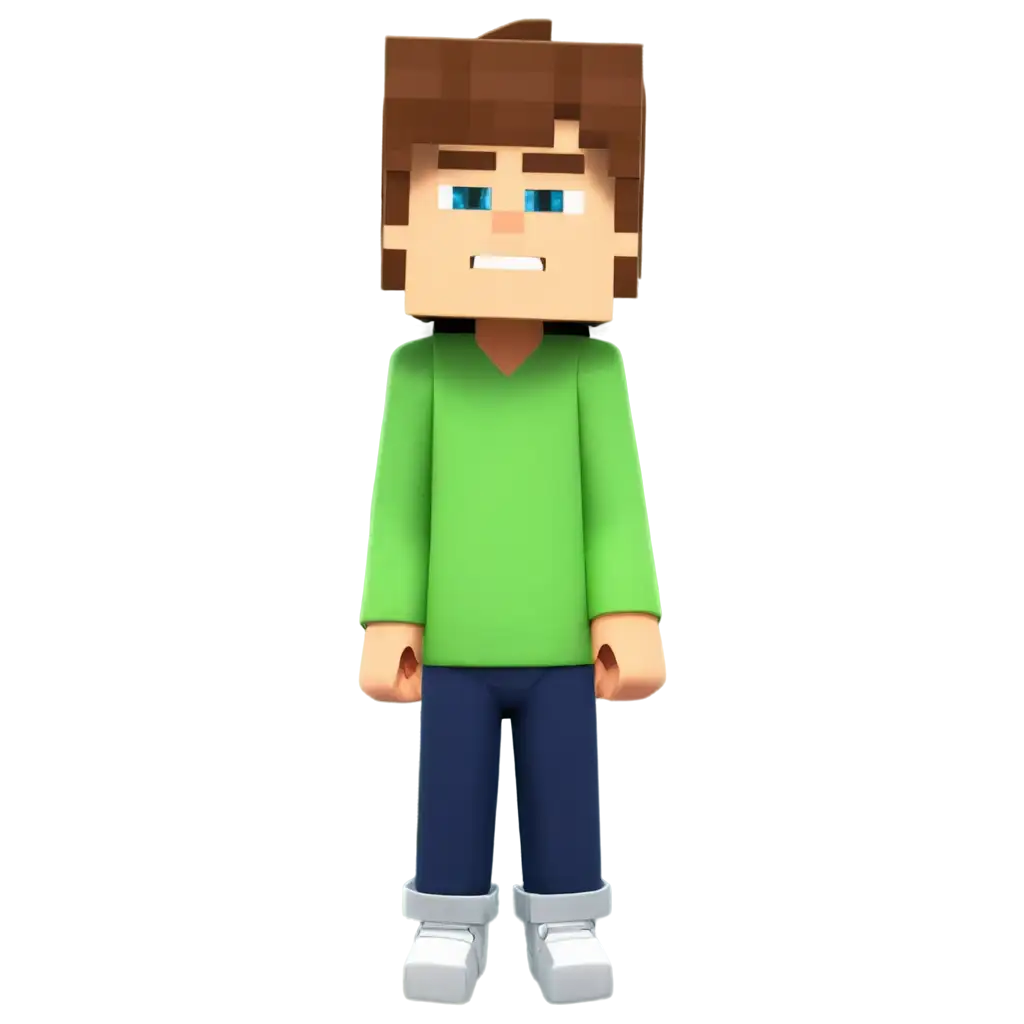 FrontFacing-Male-Minecraft-Character-PNG-with-Justin-Bieber-Hair-and-Among-Us-Green-Sweater