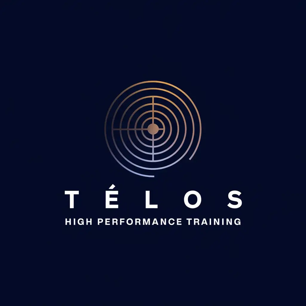 LOGO Design for Tlos High Performance Training with Upward Arrow and Gradient Growth Theme