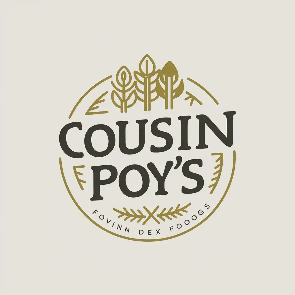 LOGO Design for Cousin Poys Fresh Food Crops with a Clear Background