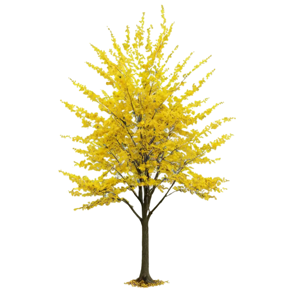 HighQuality-PNG-Image-of-a-Vibrant-Yellow-Tree-Enhancing-Clarity-and-Detail