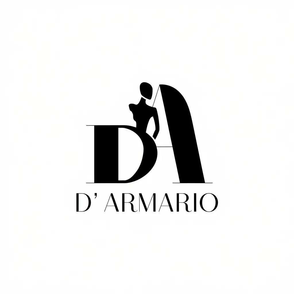 LOGO-Design-for-D-Armario-Elegant-Moda-Symbol-with-Clear-Background