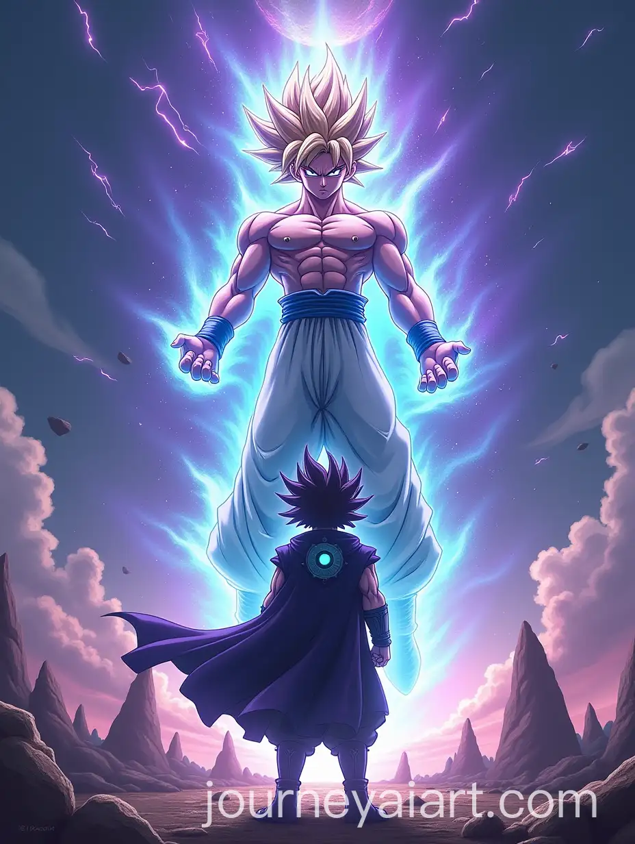 Goku-in-Spiritual-Super-Saiyan-Form-Facing-PowerfulAI-Art-Prompt-Expansion-Entity-in-a-Supernatural-Battlefield