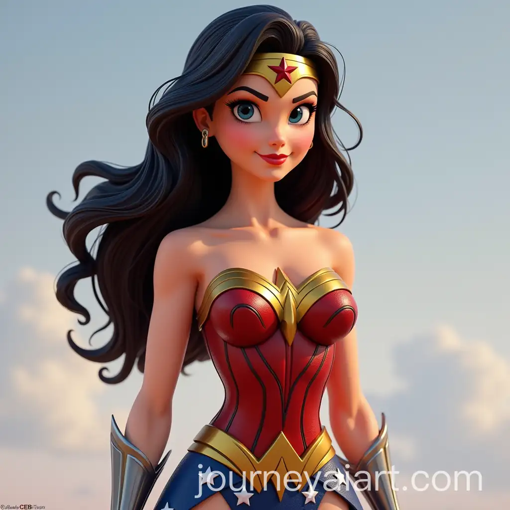 Wonder-Woman-Pixar-Style-3D-Artwork-with-Dynamic-Action-Pose