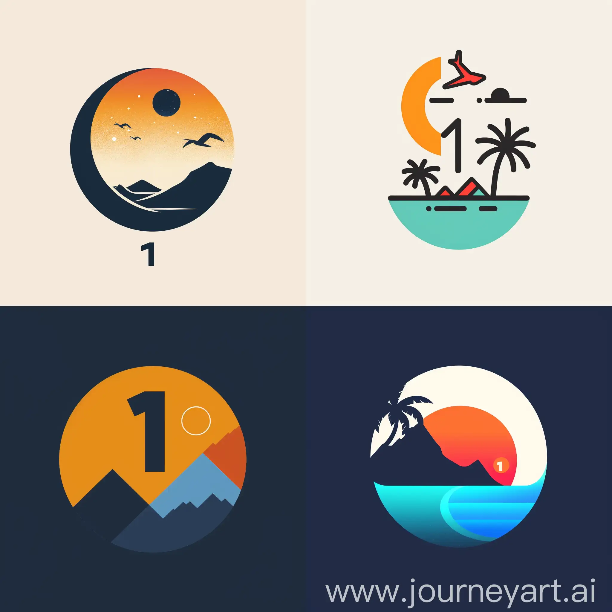 Minimal-Logo-of-a-Travel-Agency-with-Number-1