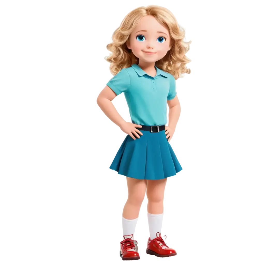 PNG-Cartoon-Young-6YearOld-Girl-with-Blonde-Wavy-Hair-and-Hazel-Eyes