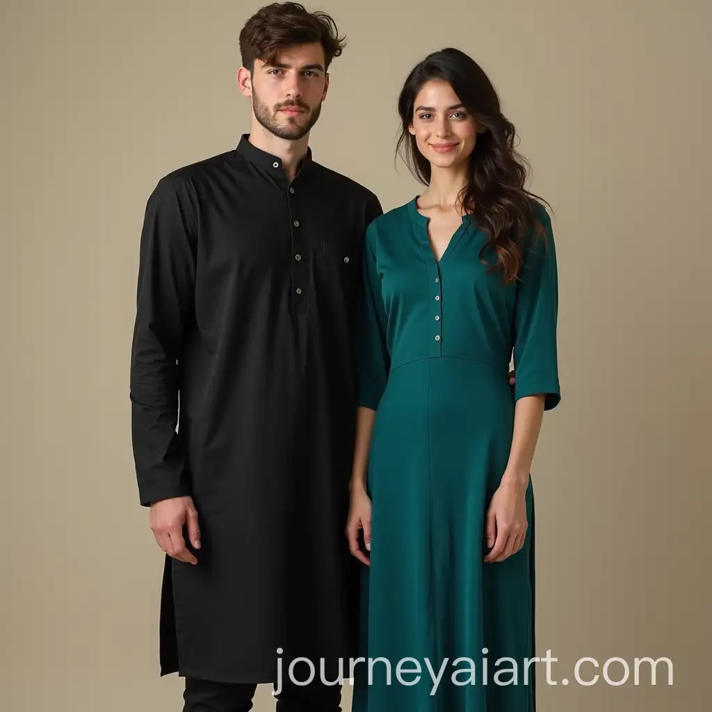Young-Man-and-Girl-in-Traditional-Eid-Clothing-Standing-Together