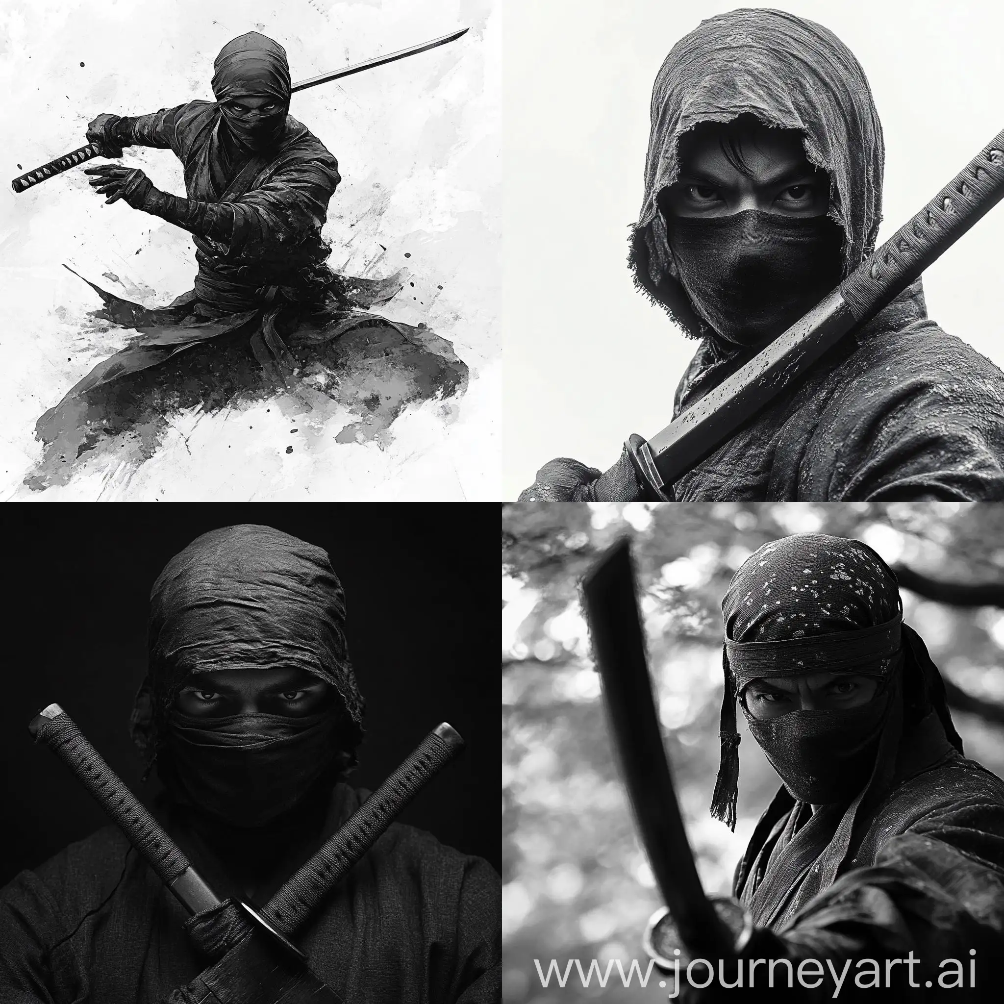 Monochrome-Ninja-in-Action