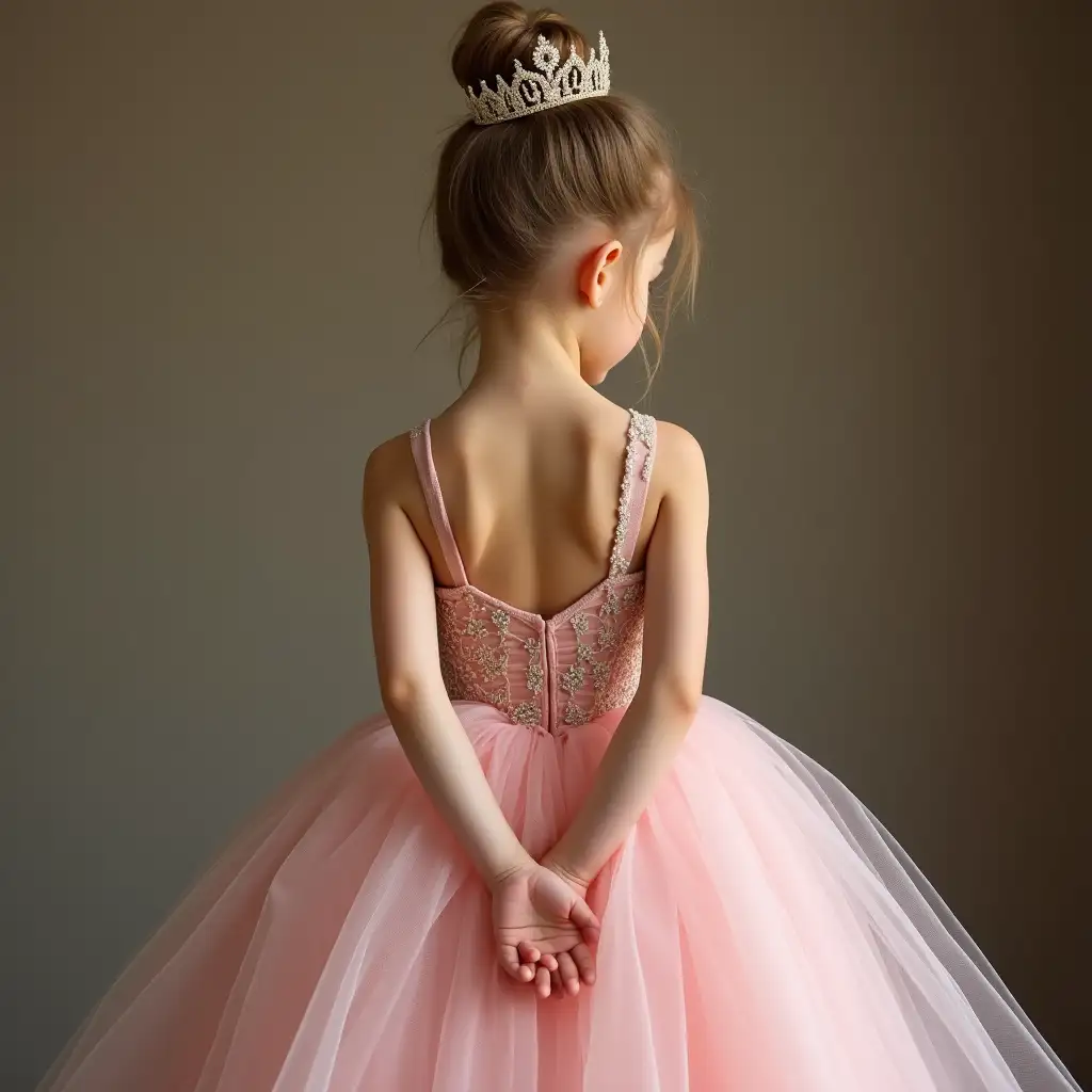 Little-Princess-in-Open-Ball-Gown-with-Hands-Behind-Her-Back