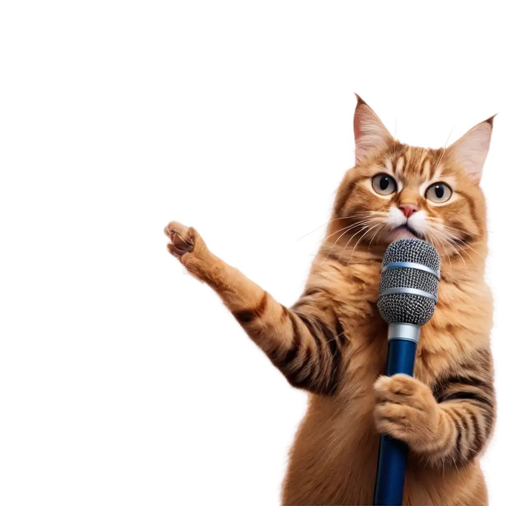 Cat-Holding-a-Mic-PNG-Perfect-for-Creative-Projects-and-Promotions