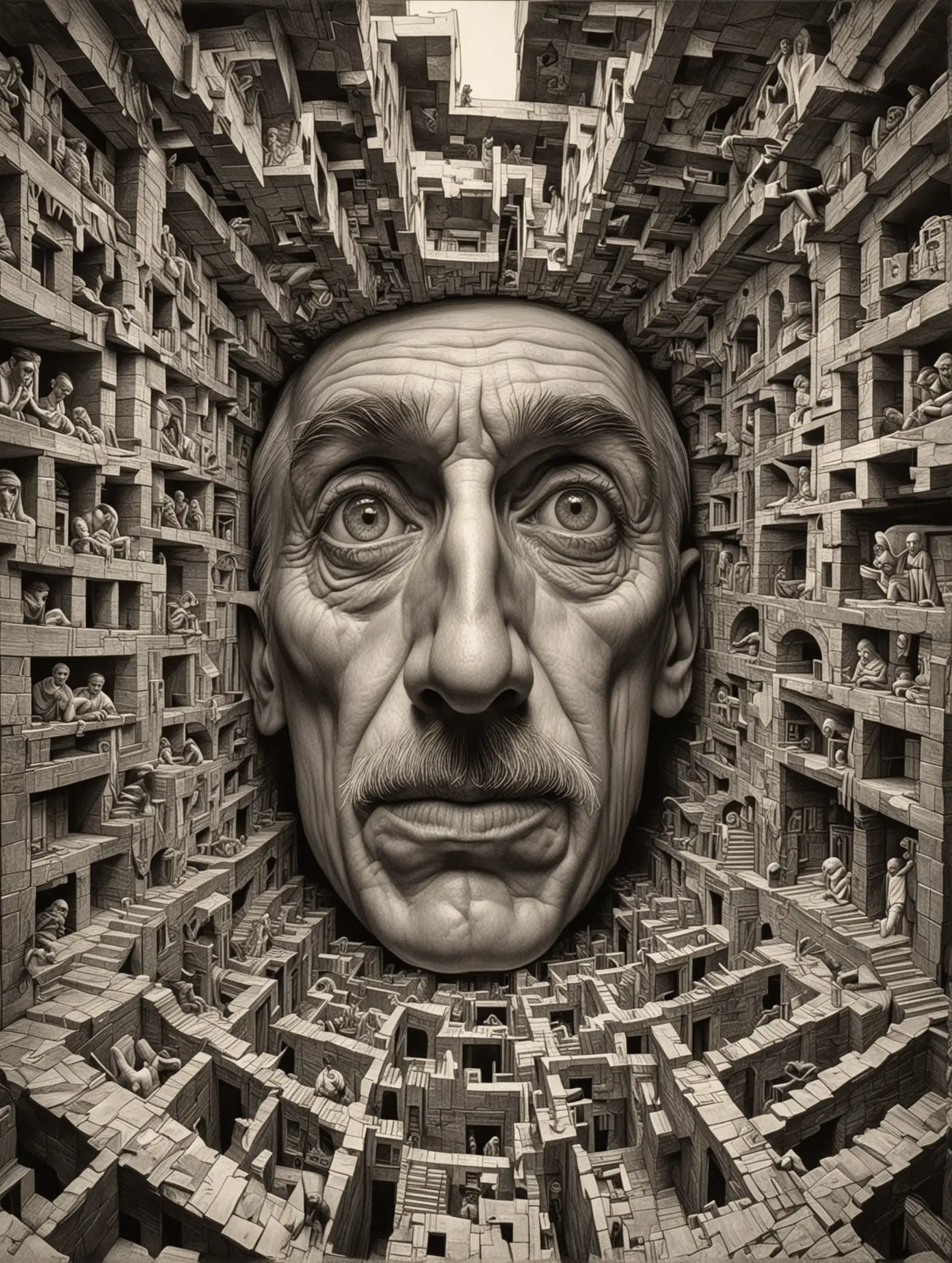 EscherInspired-Face-Inside-Labyrinth-Artwork