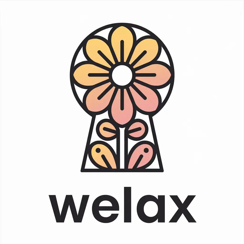 LOGO Design for Welax Blooming Keyhole with Modern and Minimalist Style