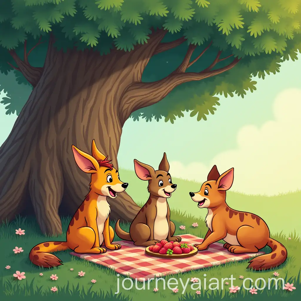 Luna-and-the-Joyful-Animal-Picnic-Under-a-Shady-Tree