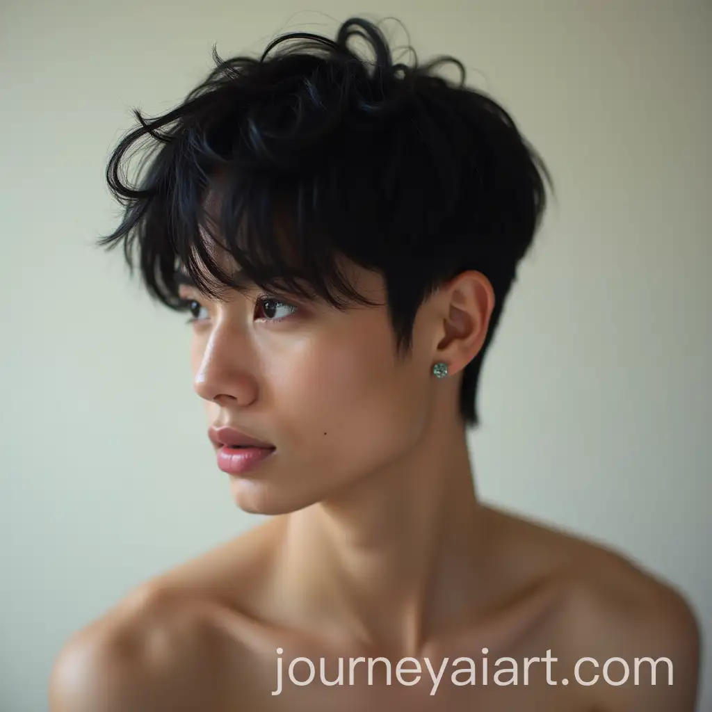 Portrait-of-a-Lean-BlackHaired-Man-with-Short-Hair-and-Full-Bangs