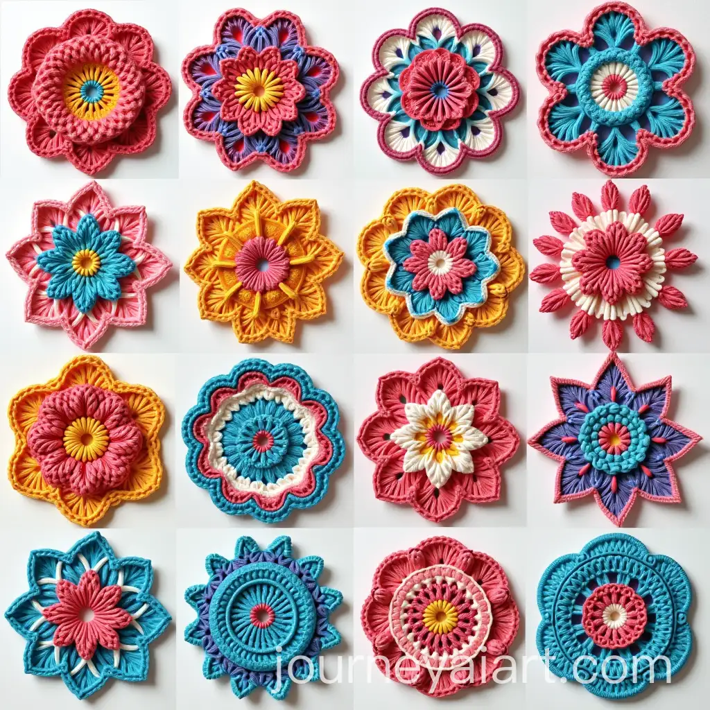 Colorful-Digital-Crochet-Patterns-Mixed-Designs-on-Digital-Paper