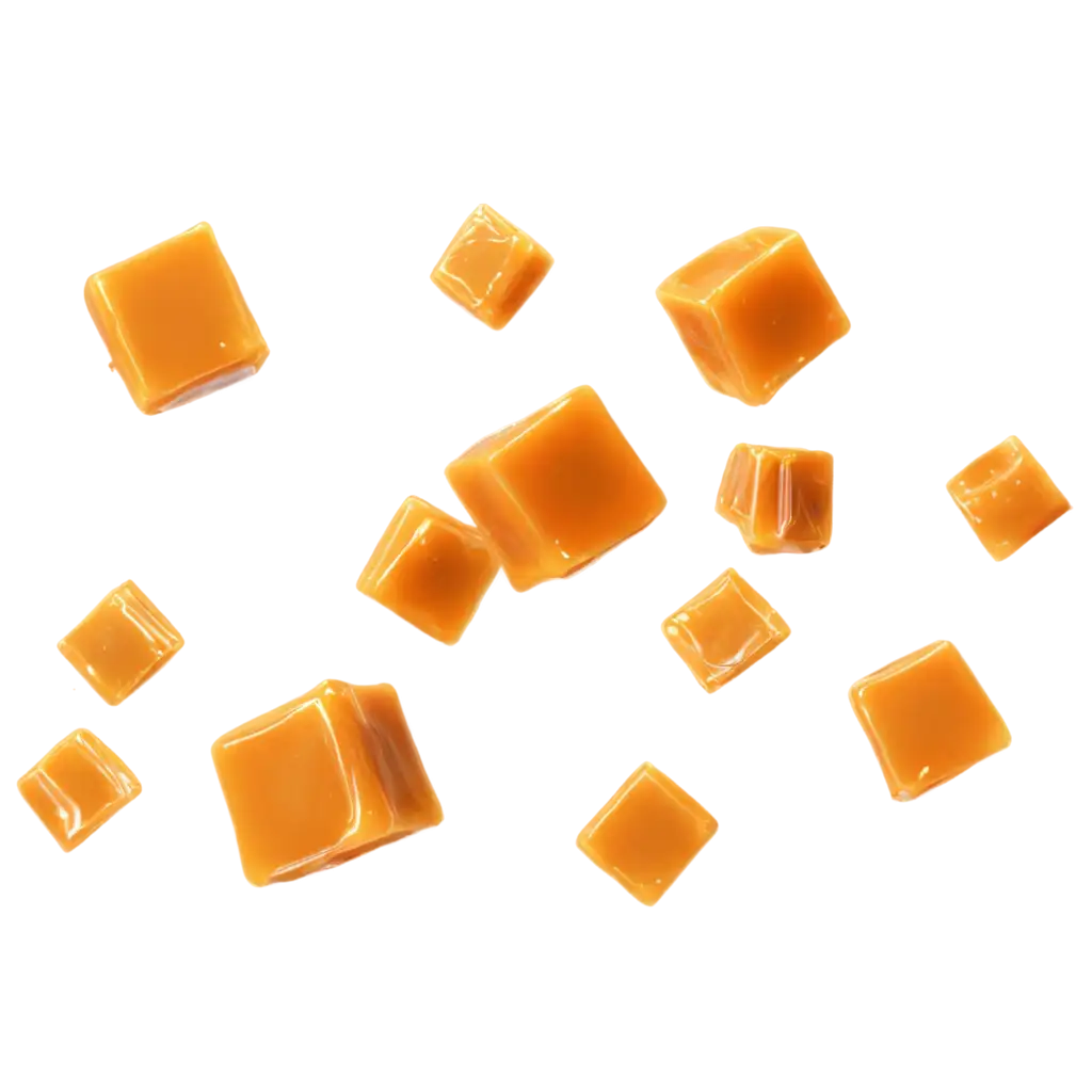 Flying-Caramel-Cubes-PNG-Image-for-Delicious-Visuals