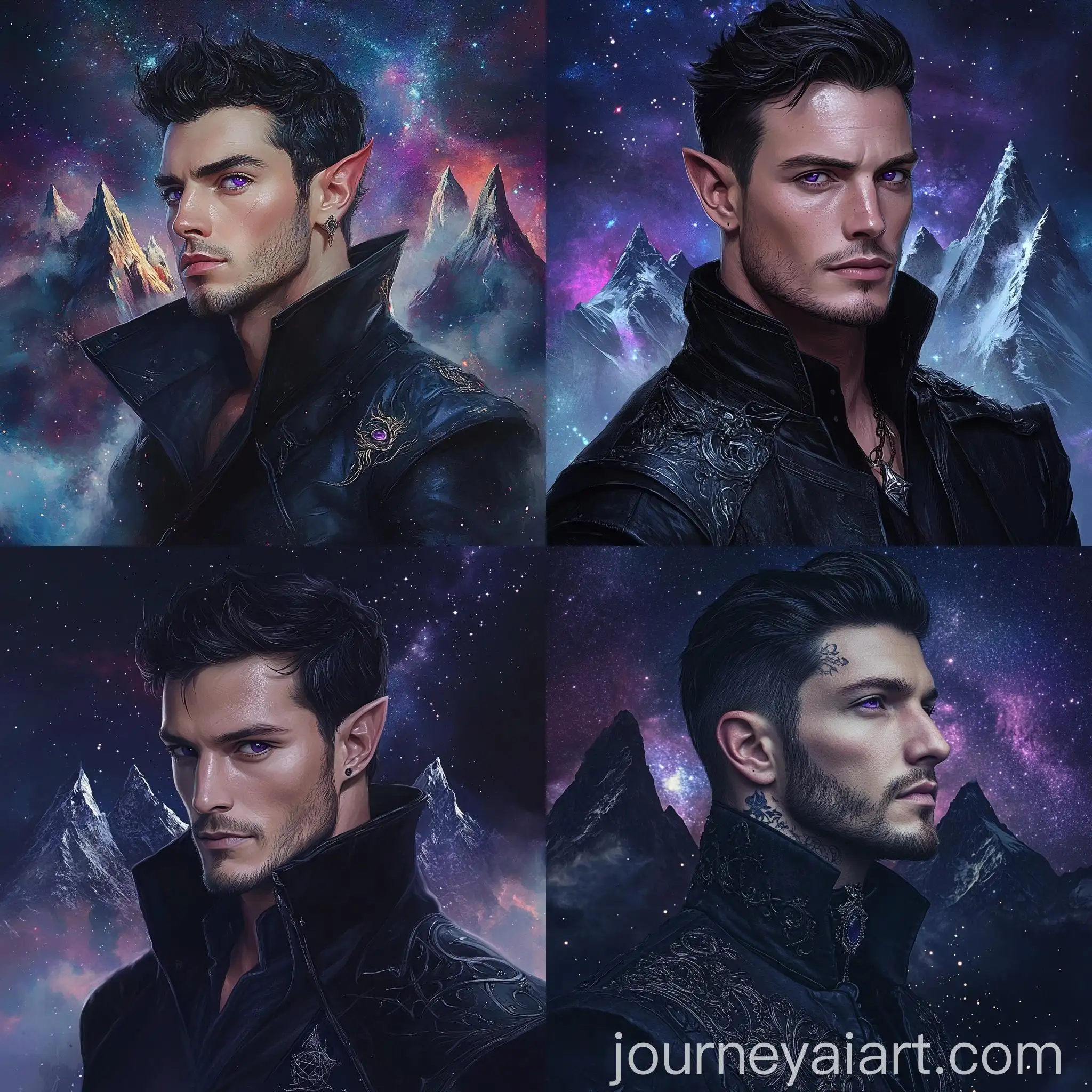 High-Fae-Lord-in-Galaxy-Sky-with-Mountain-Peaks