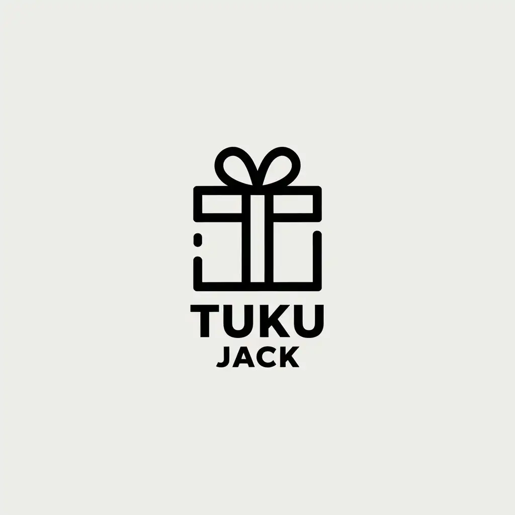 a vector logo design,with the text "TUKU JACK", main symbol:PAKET,Minimalistic,be used in TOKO ONLINE industry,clear background