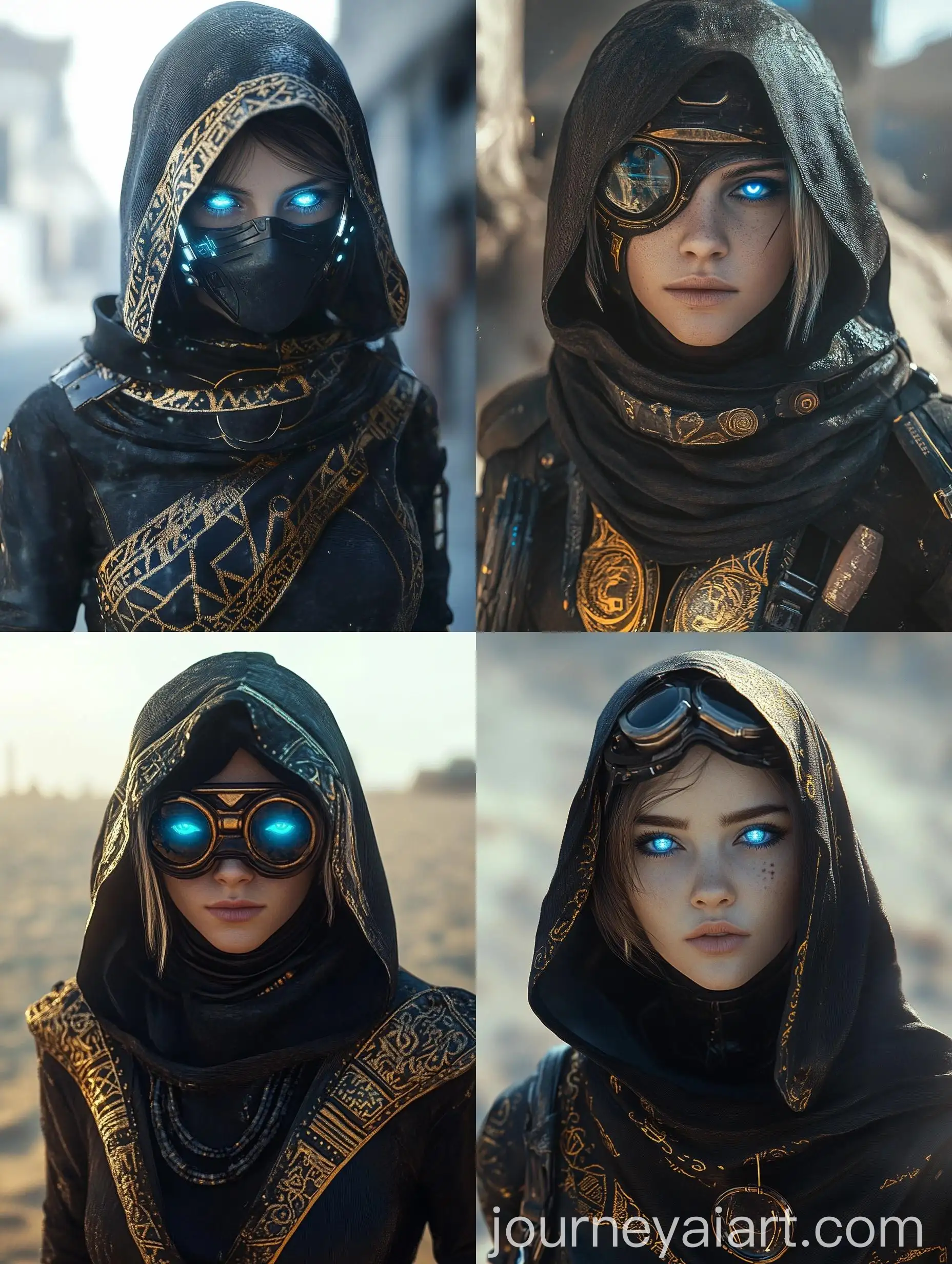 Cyberpunk-Warrior-in-Futuristic-Desert-City