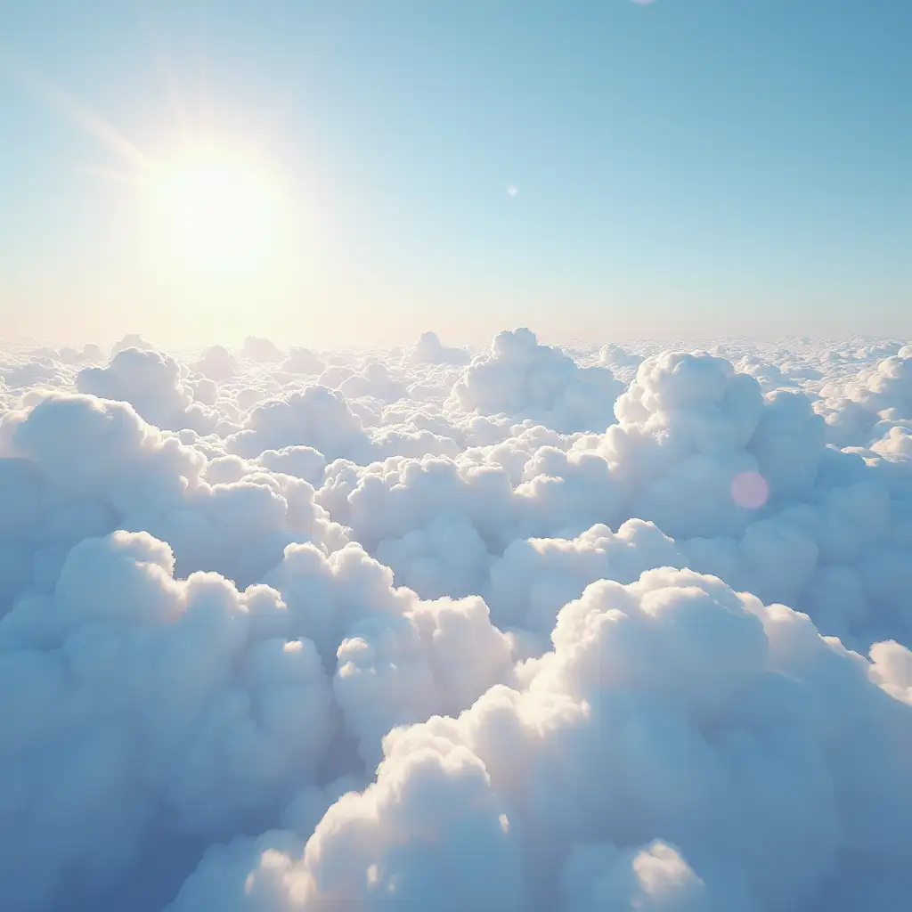 Imagine a 3D look views over the clouds