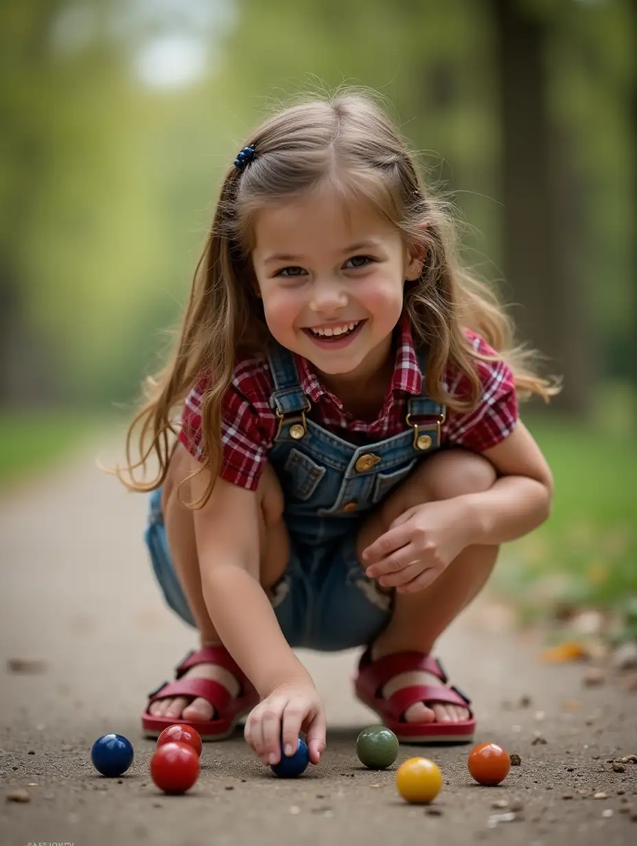 Happy-Little-Girl-Playing-Marbles-in-the-Park