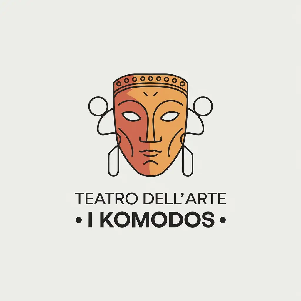 LOGO Design for Teatro dellArte I KOMODOS Minimalistic Vector Logo Featuring a Maschera Symbol