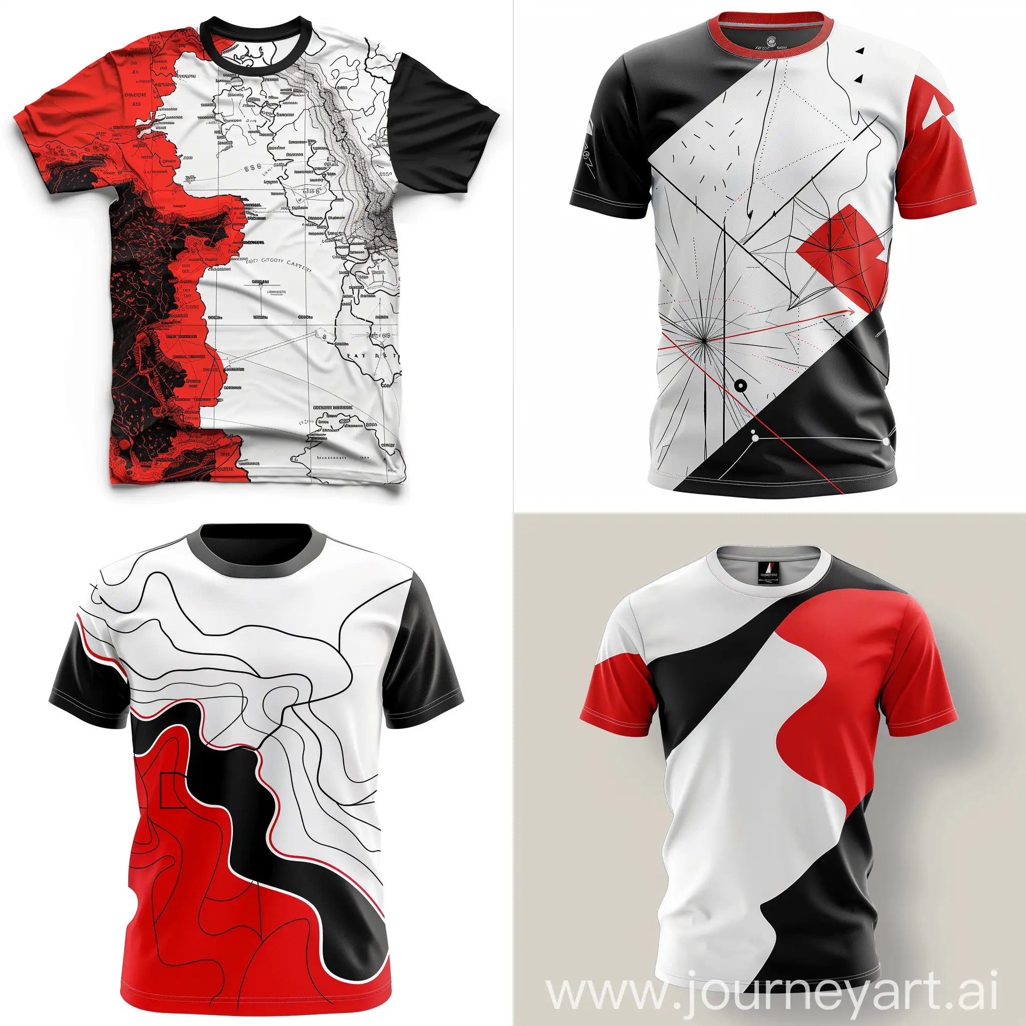 Orienteering-TShirt-in-White-Red-and-Black-Colors