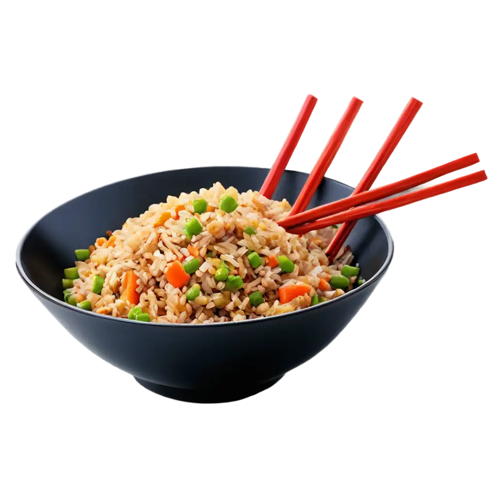 Chinese-Fried-Rice-in-a-Black-Bowl-with-Chopsticks-PNG-Image-HighQuality-Digital-Download