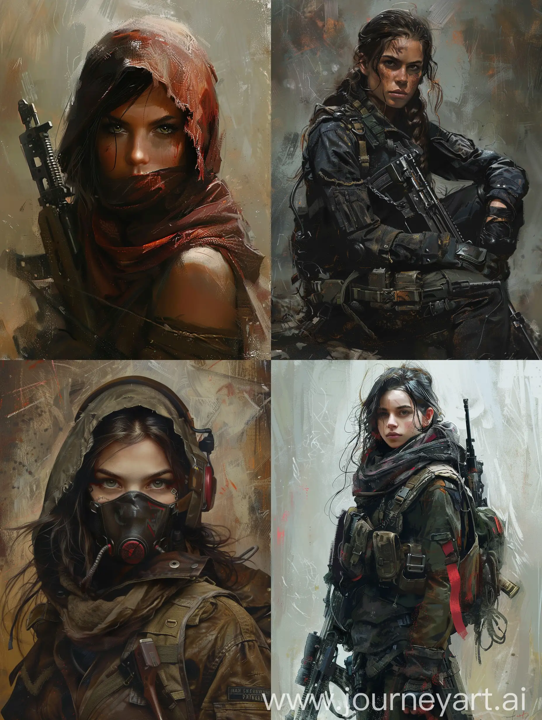 Woman-Stalker-and-Mercenaries-Portraits