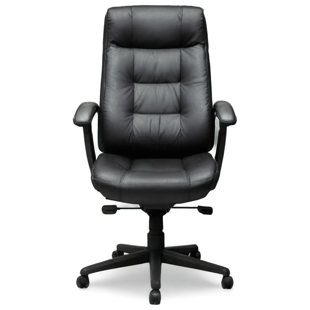 Black-Office-Chair-Facing-Front-PNG-Image-for-Professional-Use