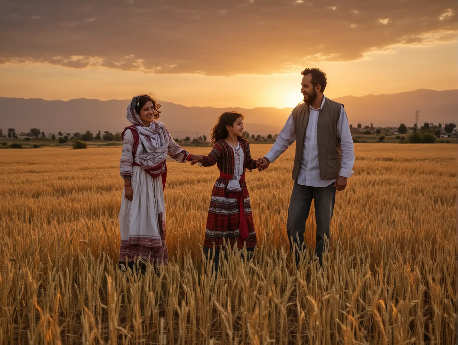 Sunset-Wheat-Field-Family-Fun-and-Culture-in-Kurdish-Attire