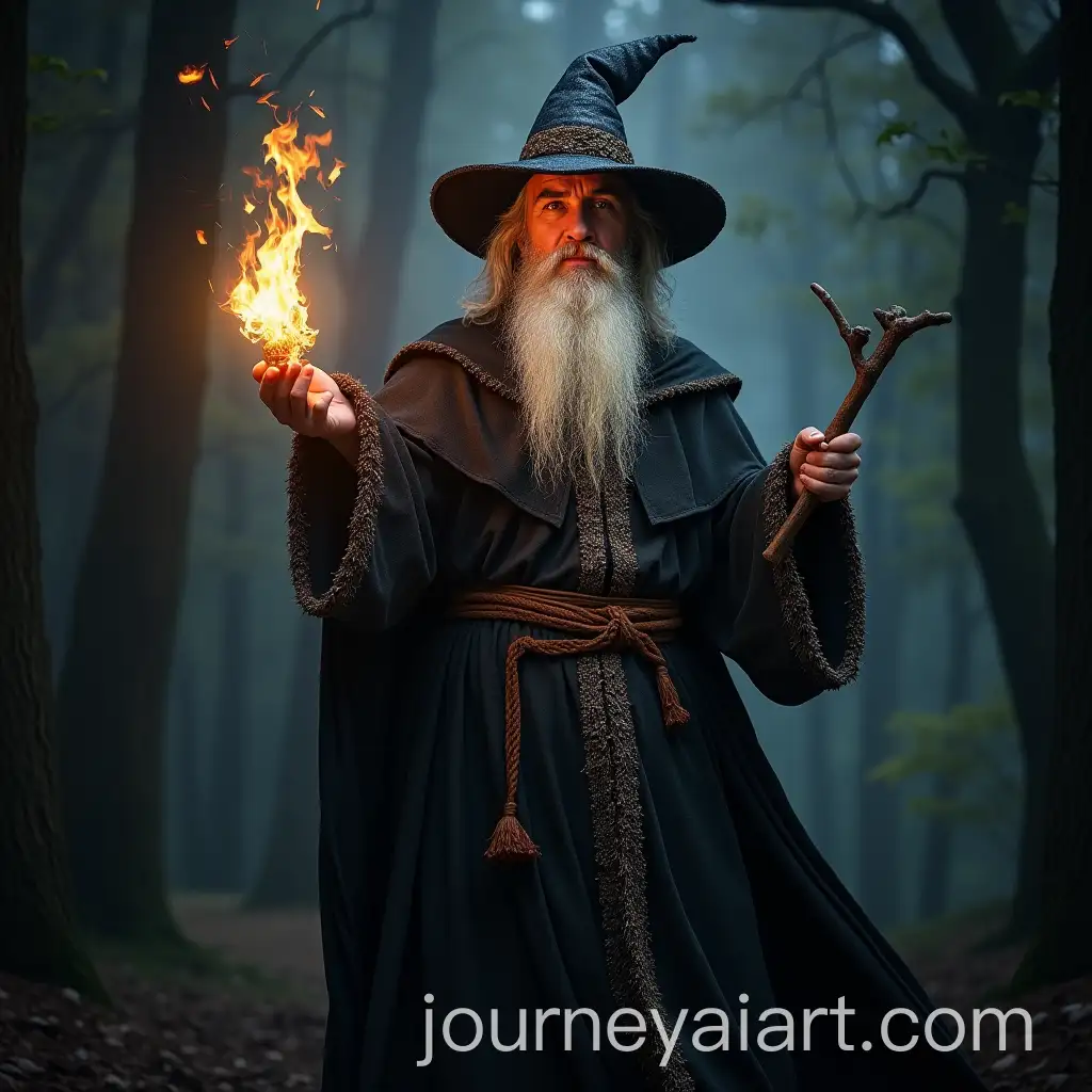 Majestic-Wizard-Casting-Spells-in-Enchanted-Forest