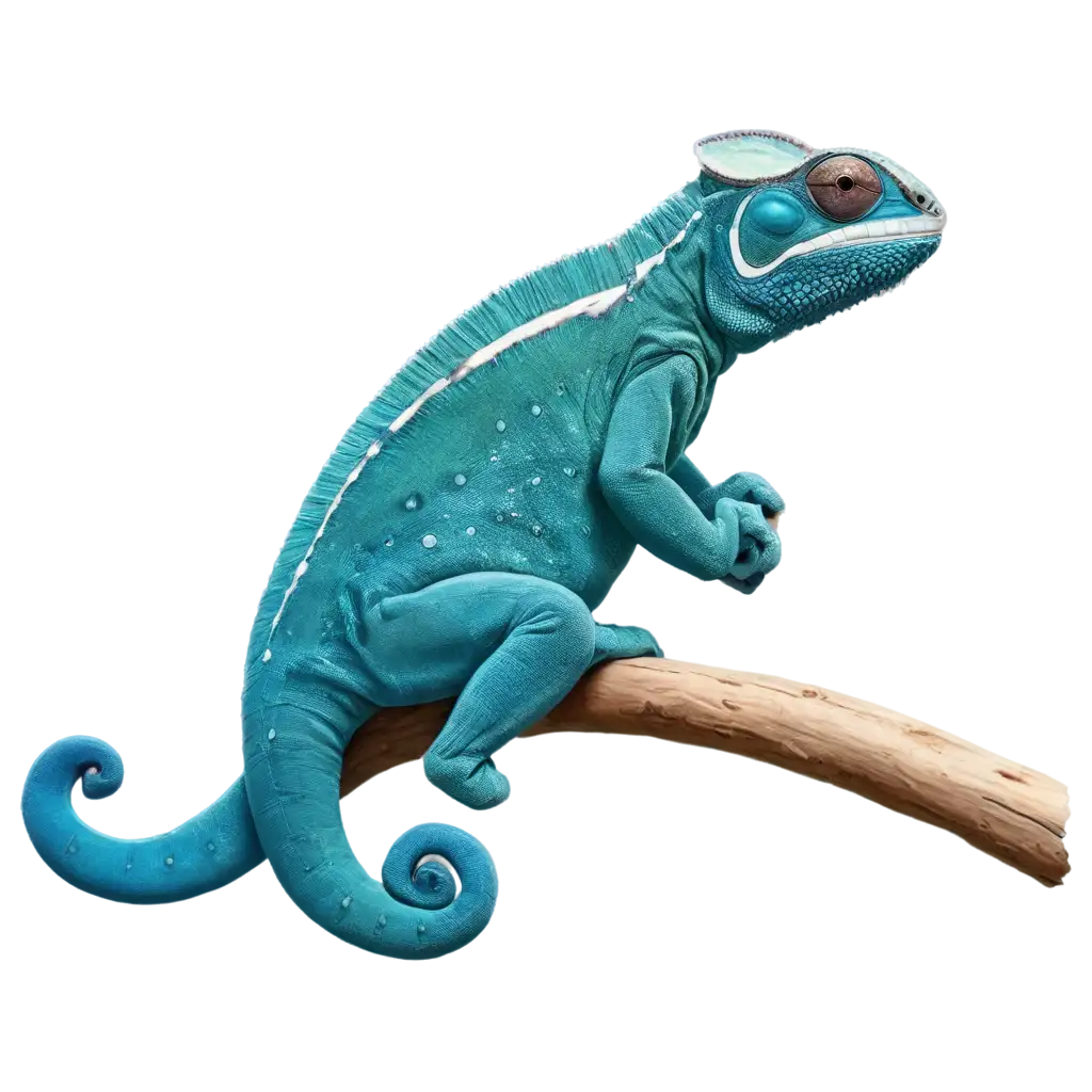 beautiful blue chameleon